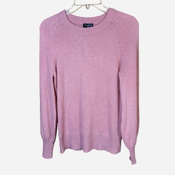 The Limited Cashmere Crewneck Sweater M Pink Soft Knit Quiet Luxury Fall Layer - Picture 1 of 4